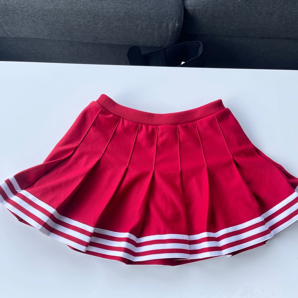 Red cheerleader skirt